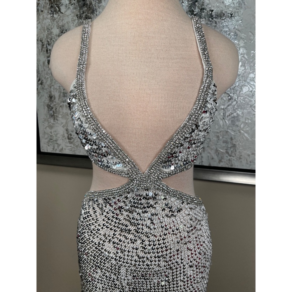 Retrofete Morgan Crystal and Sequin Embellished Cutout Crochet Maxi Dress Size S - Picture 5 of 10